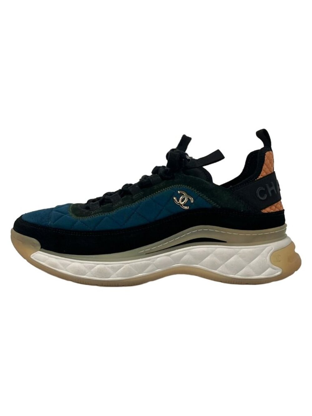 Chanel Sneakers Black Blue Beige